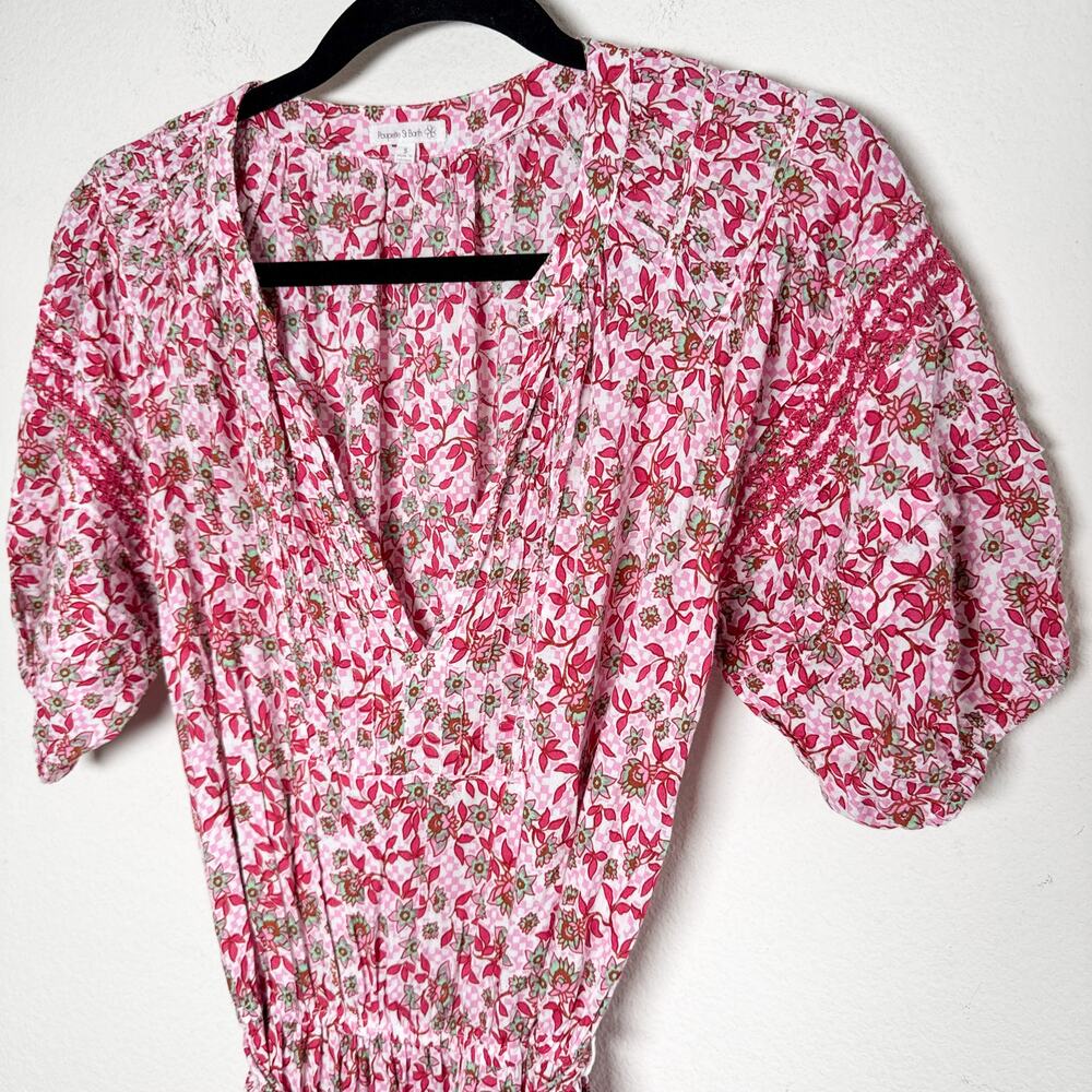 Poupette St Barth Floral Tassel Tiered Mini Dress – Size S - Picture 4 of 13
